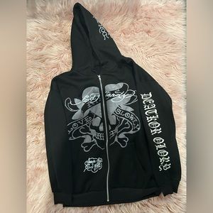 Black and Grey ed hardy sweater